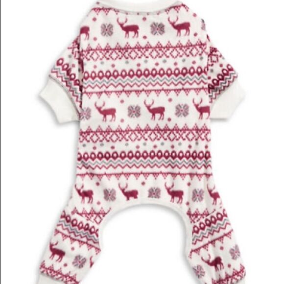 Pj Salvage Nordic Print Dog One-piece-natural-medium - Picture 1 of 2